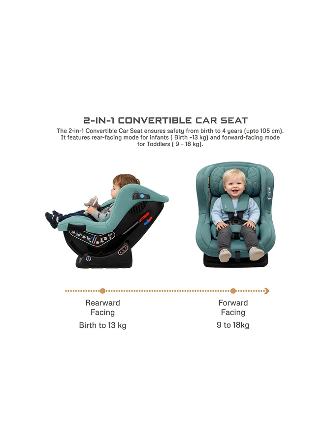 neobreez NESTII Infant/Baby/Kids/Toddler Travel 2 In 1 Convertible Car Seat, ECER44, Reducer & Wedge, Forward Facing&Rear Facing,  Slip Stopper, Injection Mold, 4 Level Recline, 0-4Yrs, 18Kg, Group 0+/1, 5 Point Harness