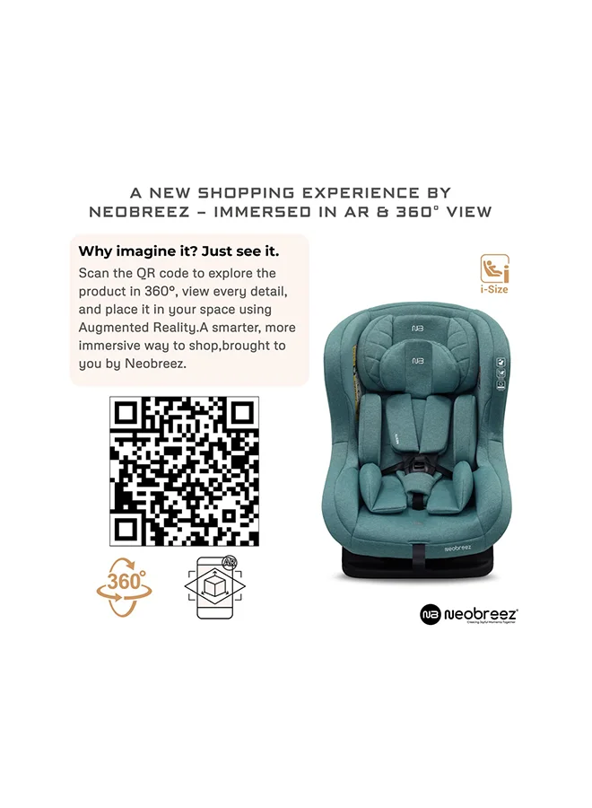 neobreez NESTII Infant/Baby/Kids/Toddler Travel 2 In 1 Convertible Car Seat, ECER44, Reducer & Wedge, Forward Facing&Rear Facing,  Slip Stopper, Injection Mold, 4 Level Recline, 0-4Yrs, 18Kg, Group 0+/1, 5 Point Harness