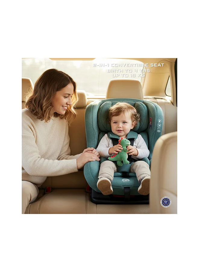neobreez NESTII Infant/Baby/Kids/Toddler Travel 2 In 1 Convertible Car Seat, ECER44, Reducer & Wedge, Forward Facing&Rear Facing,  Slip Stopper, Injection Mold, 4 Level Recline, 0-4Yrs, 18Kg, Group 0+/1, 5 Point Harness