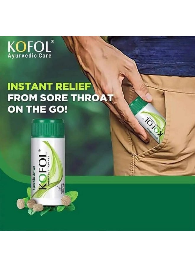 Charak Pharma Kofol Chewable Ayurvedic Tablets For Cough, Sore Throat & Bad Breath - Each Pack Contains (60 Tablets) Pack Of 5  - Image 5