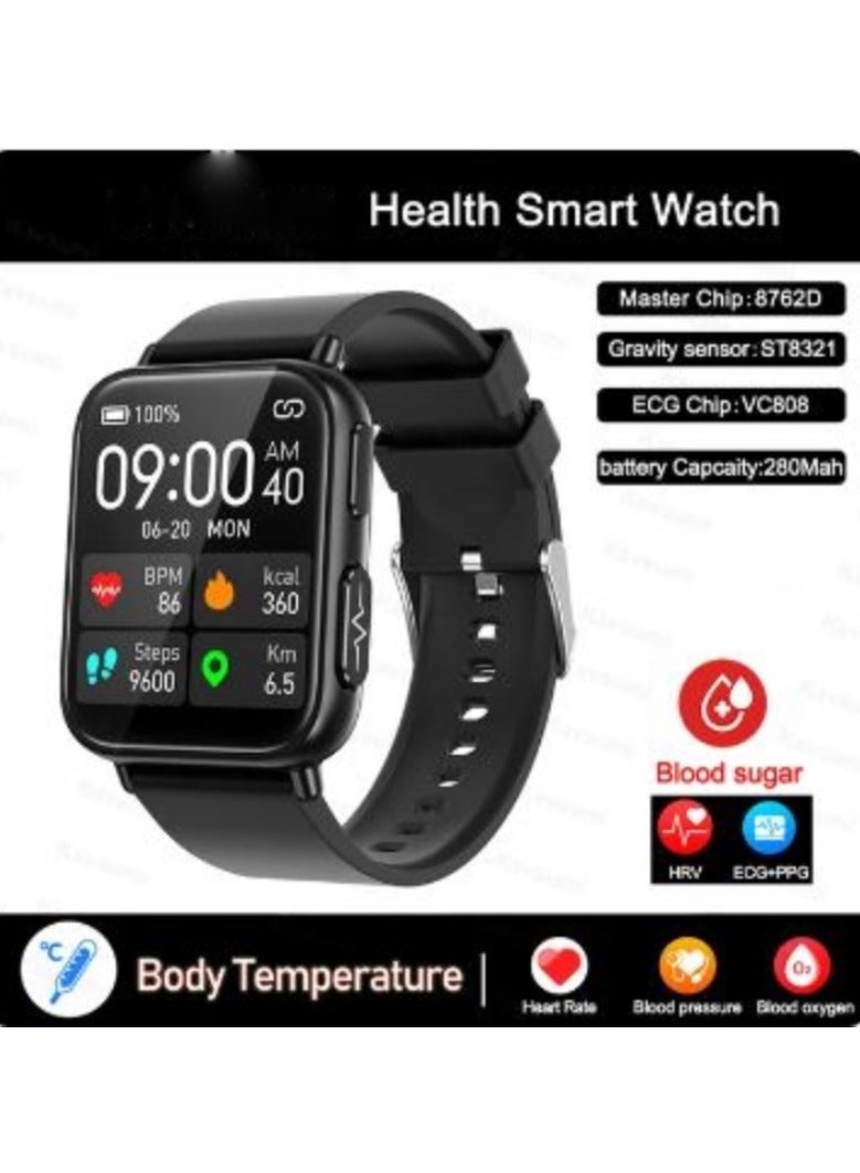 AROAQ Accurate Measure Blood Sugar Smart Watch Men ECG+PPG Heart Rate Blood Oxygen Health Smartwatch Women Sport Watches - Image 1