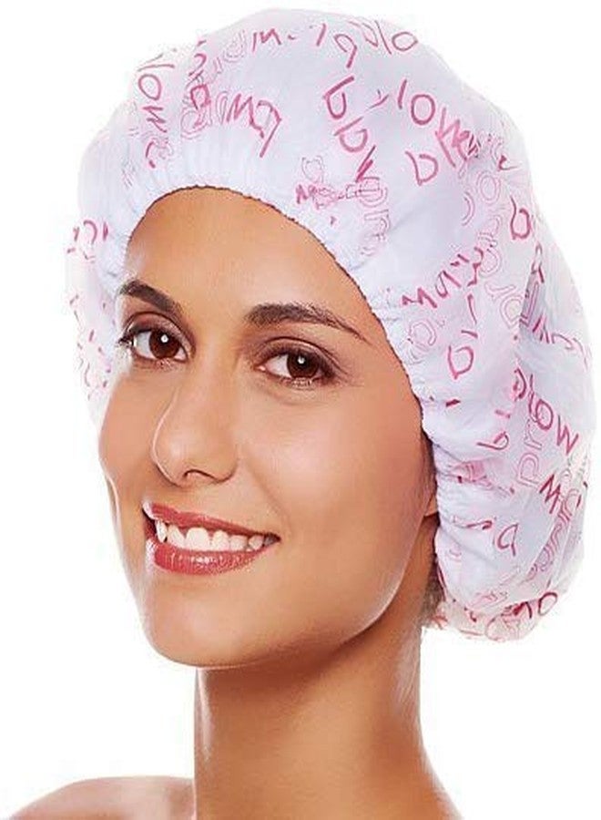 KAAS Multicolour Waterproof Elastic Band Plastic Reusable Shower Caps for Women & Men - 2 Pieces - Image 2