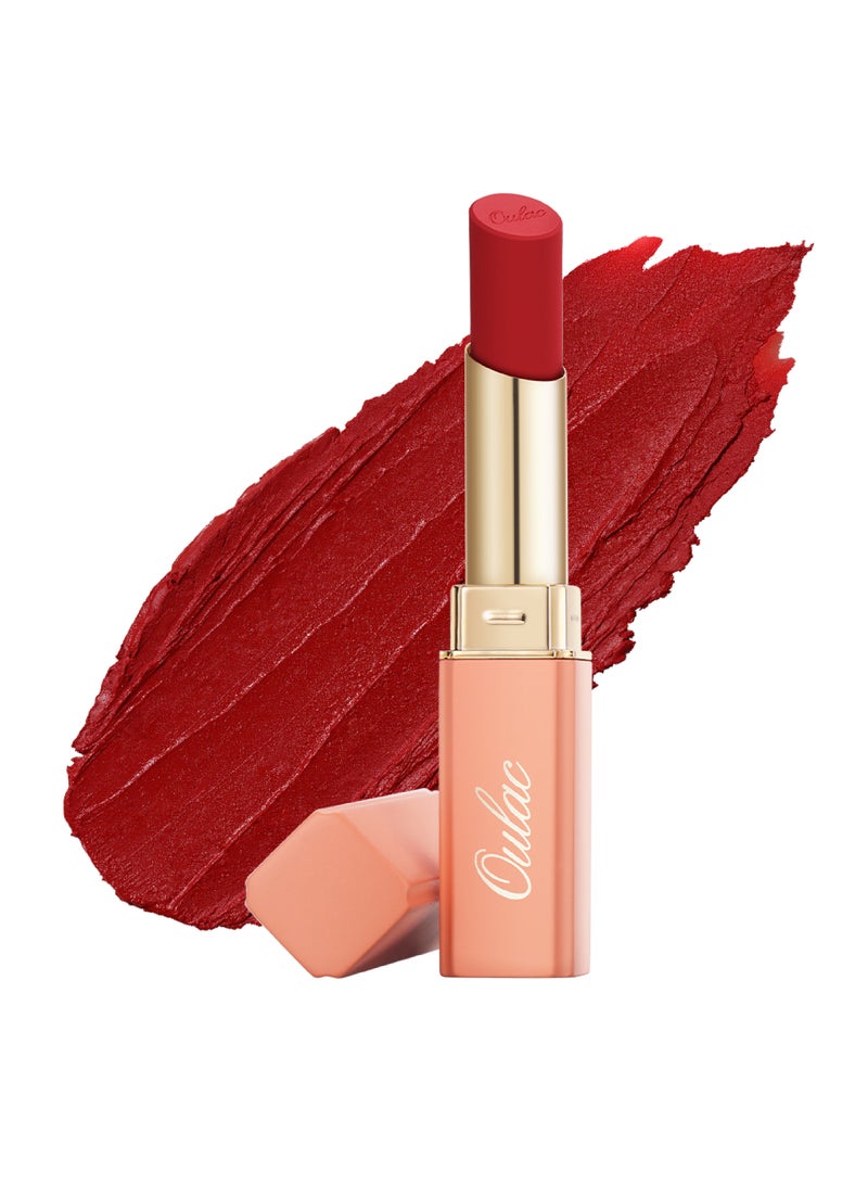 Oulac Soft Matte Red Lipstick for Women, Lipstick & Blush Duo, Creamy Soft Satin Finish Lipsticks,Moisturising Formula,Rich Color Lightweight Lip, Rose Oil,Vegan & Cruelty-Free - Y13 Taste of Love - Image 1