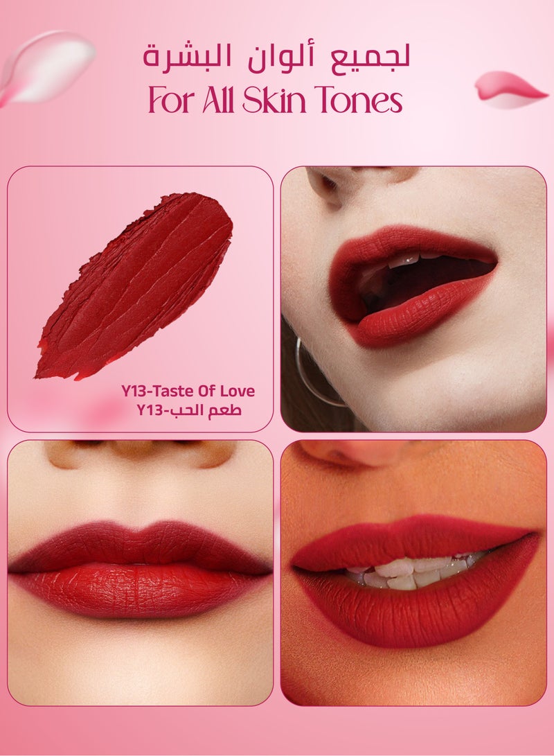 Oulac Soft Matte Red Lipstick for Women, Lipstick & Blush Duo, Creamy Soft Satin Finish Lipsticks,Moisturising Formula,Rich Color Lightweight Lip, Rose Oil,Vegan & Cruelty-Free - Y13 Taste of Love - Image 5
