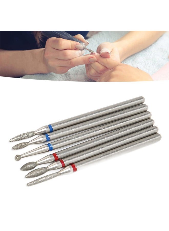 Brrnoo Russian Manicure Drill Bits,Russian Cuticle Drill Bit Set,6pcs Cuticle Remover Bits (Needle,Ball,Flame,Cylinder,Tapered), Nail Bit Stone Bit - Image 4