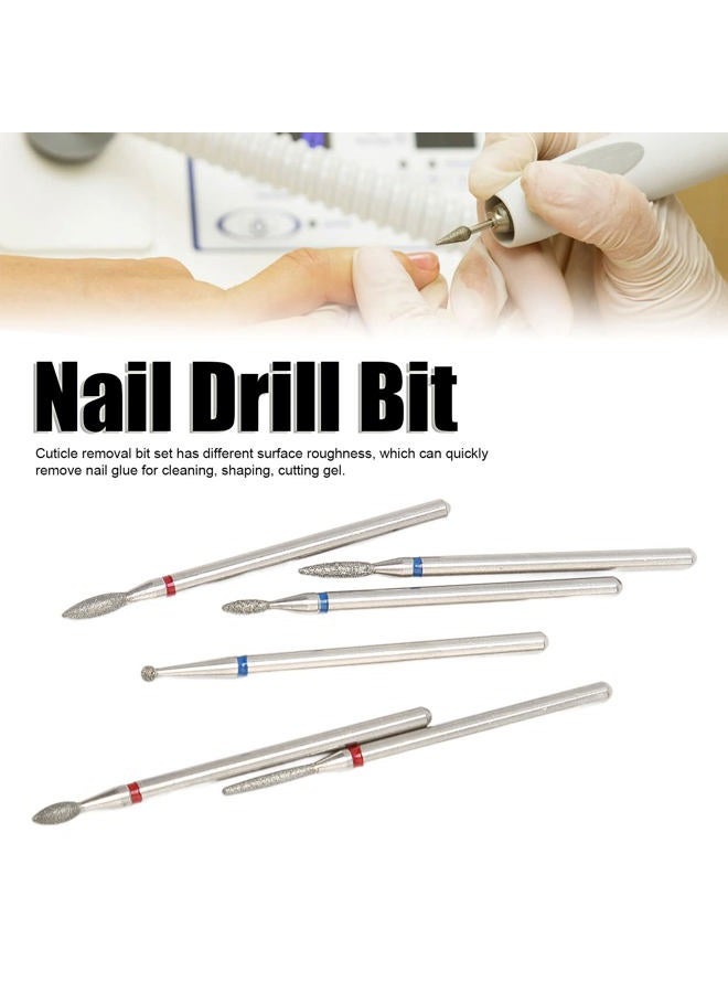 Brrnoo Russian Manicure Drill Bits,Russian Cuticle Drill Bit Set,6pcs Cuticle Remover Bits (Needle,Ball,Flame,Cylinder,Tapered), Nail Bit Stone Bit - Image 3
