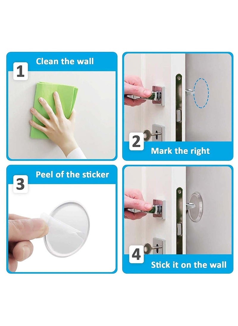 Generic Quiet Wall Protector for Door Handles, Rubber Door Stoppers, and Guard Bumpers, Protects Walls from Damage, 12 Pack of Door Knob Wall Protectors for Bedroom Kitchen Bathroom  - Image 4