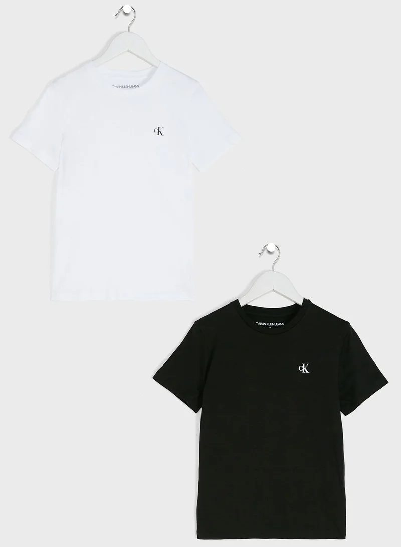 Calvin Klein Jeans Kids 2 Pack Monogram Logo  T-Shirt