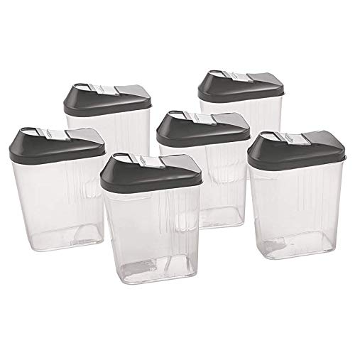 SCL Steelo Steelo Skippar Plastic Storage Container, 6 Pcs Set, 500 ml x 6, Black - Image 3