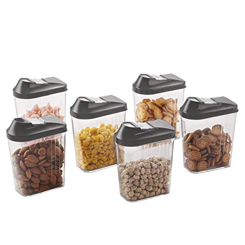 SCL Steelo Steelo Skippar Plastic Storage Container, 6 Pcs Set, 500 ml x 6, Black - Image 4