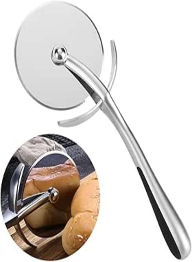 Fdit Premium Pizza Cutter, Zinc Alloy Blade, Non-slip Handle, Easy to Clean