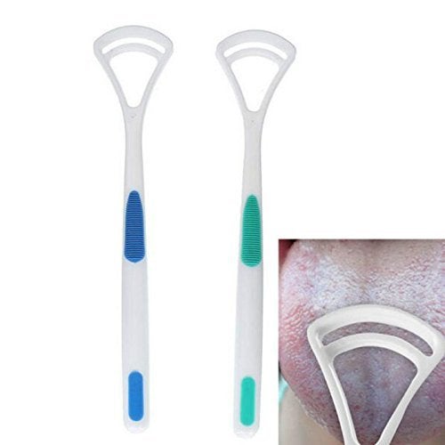 Kproxi New Hot Away Hand Scraper Fashion Tongue Cleaner Brush with Silica Handle -2 Pieces - Image 2