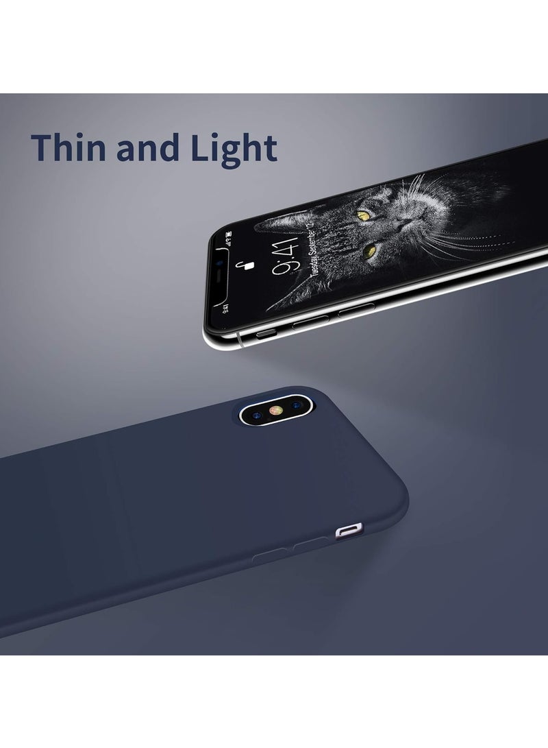 DUSALA iPhone XS Max Case, Liquid Silicone Phone Case for iPhone XS Max 6.8 Inch, Colorful Silky-Soft Protective Cover (Blue) - Image 2