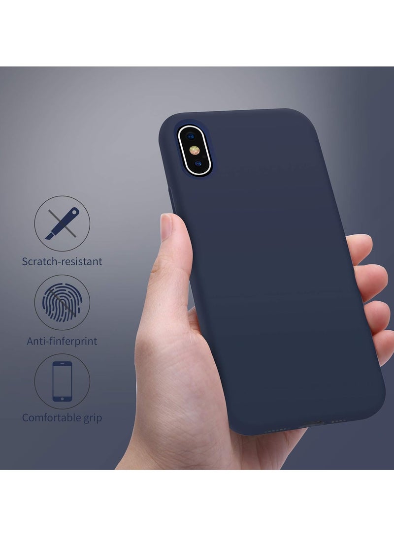 DUSALA iPhone XS Max Case, Liquid Silicone Phone Case for iPhone XS Max 6.8 Inch, Colorful Silky-Soft Protective Cover (Blue) - Image 4