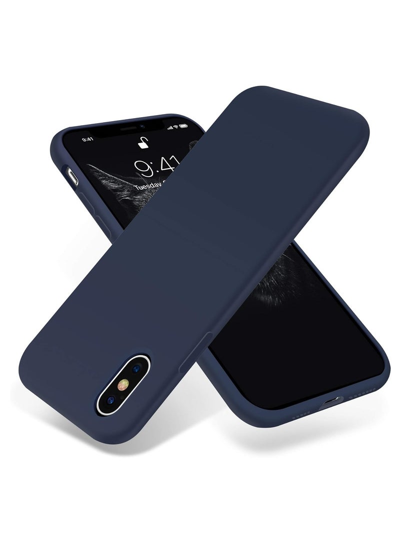 DUSALA iPhone XS Max Case, Liquid Silicone Phone Case for iPhone XS Max 6.8 Inch, Colorful Silky-Soft Protective Cover (Blue) - Image 1