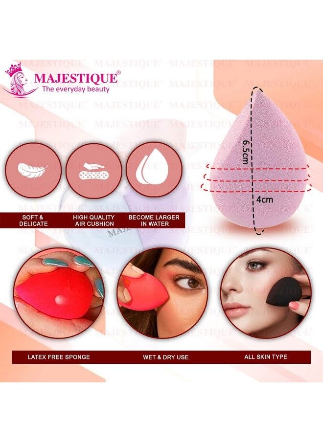 MAJESTIQUE Heart Shape Blender Beauty Makeup Sponge Set Foundation Blending Face Beauty Sponge Flawless For Liquid Cream And Powder Makeup Sponges 1Set  - Image 3