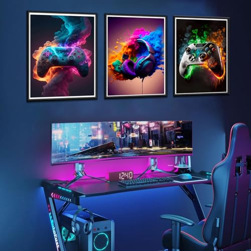 BGFCE Gaming Room Decor - Wall Art Set of 3, Video Gaming Theme, Unframed 12x16in Canvas Posters for Teen Boys Room - Image 4