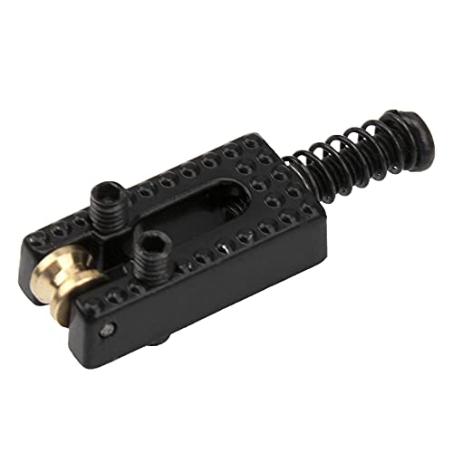 Yootones 6Pcs Yootones Metal Roller Bridge Tremolo Saddles with Wrench Compatible with Stratocaster Squier Fender Strat Tele Electric Guitar(Black) - Image 2
