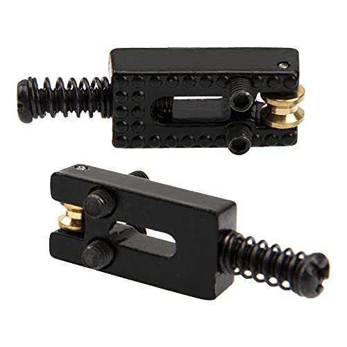 Yootones 6Pcs Yootones Metal Roller Bridge Tremolo Saddles with Wrench Compatible with Stratocaster Squier Fender Strat Tele Electric Guitar(Black) - Image 4