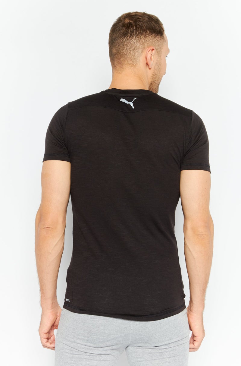 PUMA Men Sportswear Fit Short Sleeves Running T-Shirt, Black - Image 3