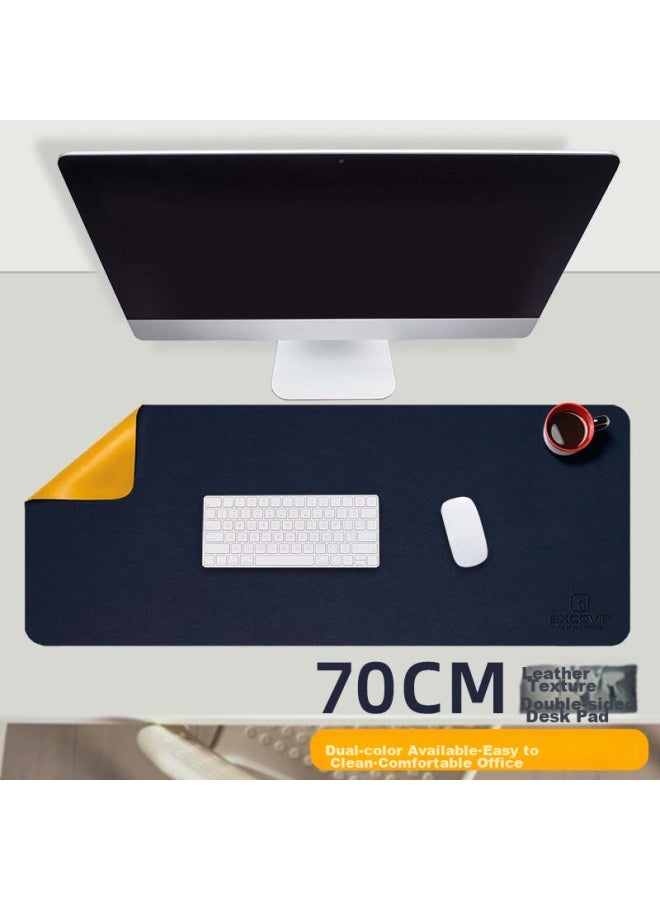 Exco 70x30 Large Mouse Pad, Office Desk Mat, Waterproof Leather Desk Pad, Writing Pad, Computer Mat, Keyboard Leather Desk Cover, Double-sided Gaming Mat, Blue And Yellow 5953 - Image 1