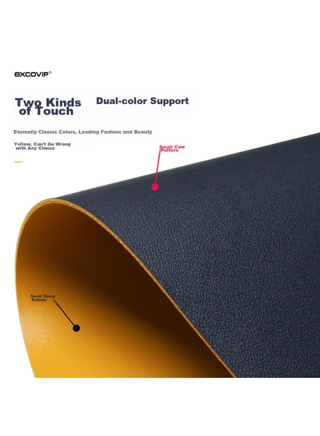 Exco 70x30 Large Mouse Pad, Office Desk Mat, Waterproof Leather Desk Pad, Writing Pad, Computer Mat, Keyboard Leather Desk Cover, Double-sided Gaming Mat, Blue And Yellow 5953 - Image 5