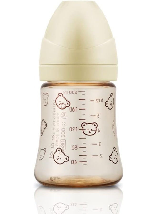 Grosmimi PPSU Baby Bottle, BPA Free (6oz Bear_Pure Gold) - Image 2