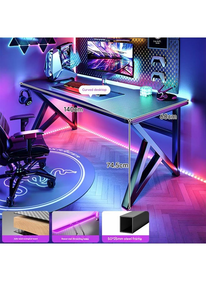 keke Multifunctional Computer Table Home Office Workstation 140CM Black Color - Image 2