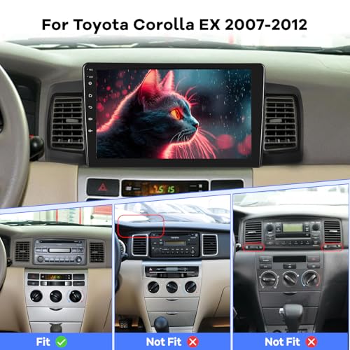 EKAT 264G Radio for Toyota Corolla EX 2007 2008 2009 2010 2011 2012 Toyota Corolla Android Car Stereo with 9 inch Touch Screen CarplayAndroid Auto1080PBluetoothWiFi - Image 3