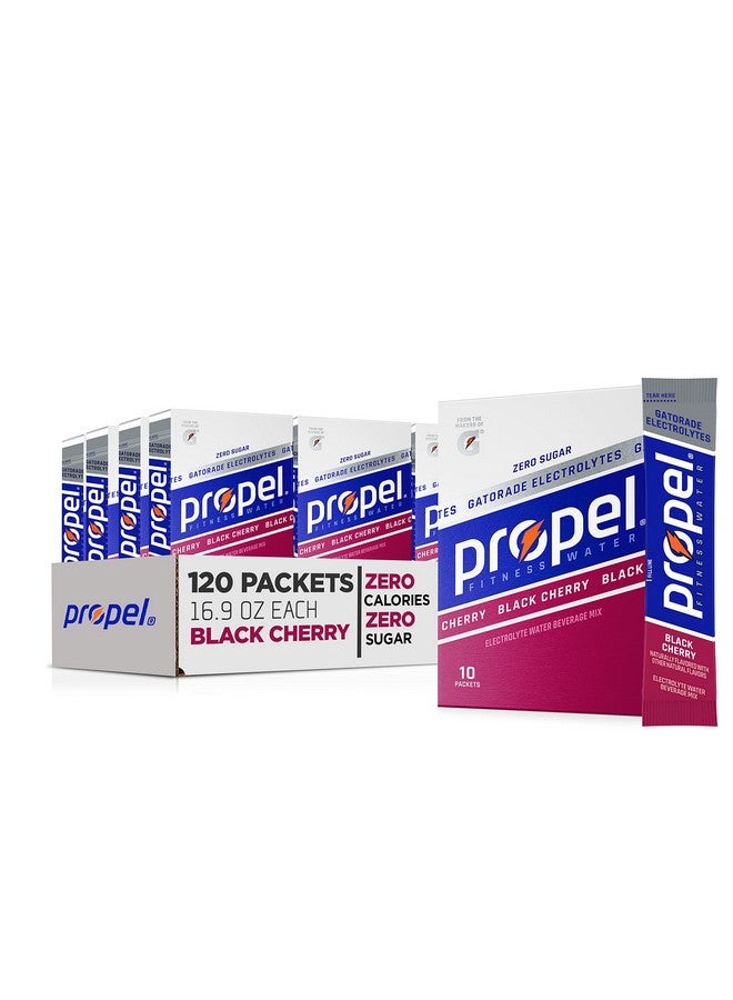 Propel Powder Packets, Black Cherry With Electrolytes, Vitamins and No Sugar (Packaging May Vary), 10 Count (Pack of 12) - Image 1