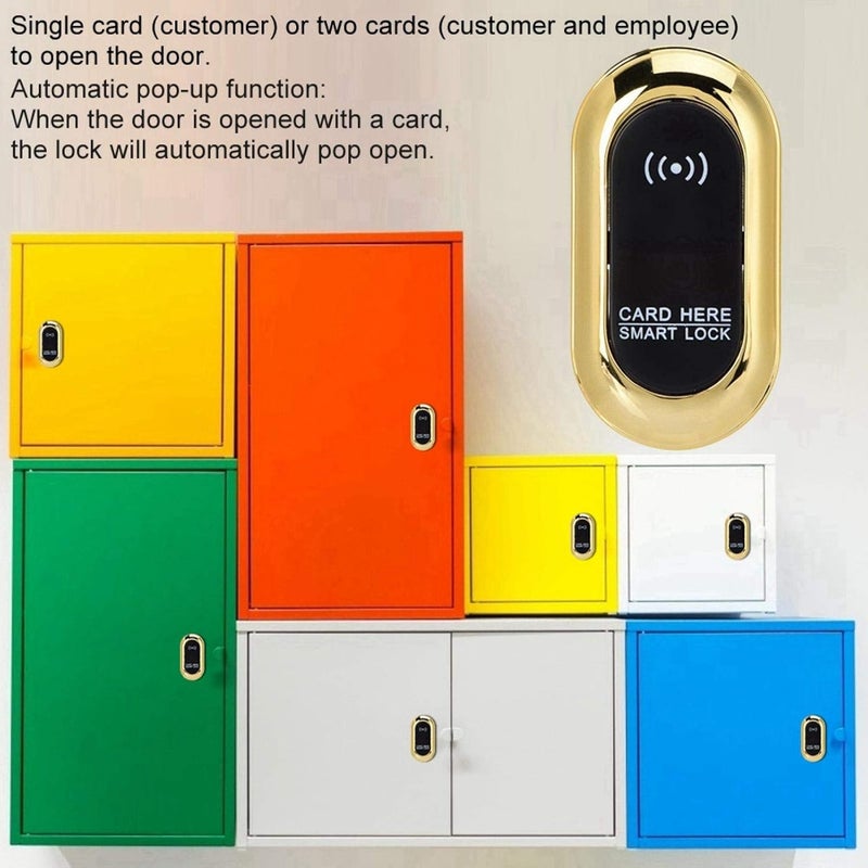 كلاراكو أقفال إلكترونية بدون مفتاح بتقنية RFID للخزائن، أقفال إلكترونية للخزائن الخشبية والأدراج والخزائن وصناديق البريد والصالات الرياضية والصالونات والملاعب - Image 5