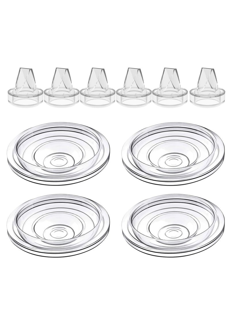 XiuWoo 6Pack Silicone Duckbill Valve and 4Pack Silicone Diaphragm Compatible with S9 / S12 / S9Pro / S12Pro Wearable Breastpump, Electric Breast Pump Replacement Parts, Breastfeeding Essential Accessories  - Image 1