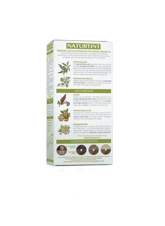 NATURTINT Permanent Hair Colour 7G Golden Blonde | Plant Enriched Radiant Colour | Ammonia Free | Veganfriendly Formula | Long Lasting Grey Coverage  - Image 3