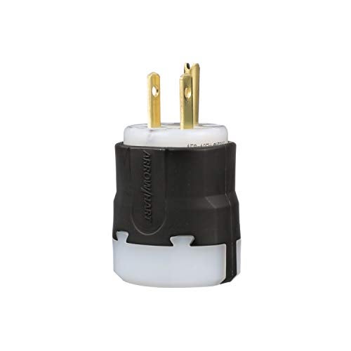 EATON AH5266 Wiring Arrow Hart Impact Resistant Ultra Grip Plug, 125 Vac, 15 A, 2 P, 3 W, Black, 4.4 x 1.8 x 1.9, White - Image 2
