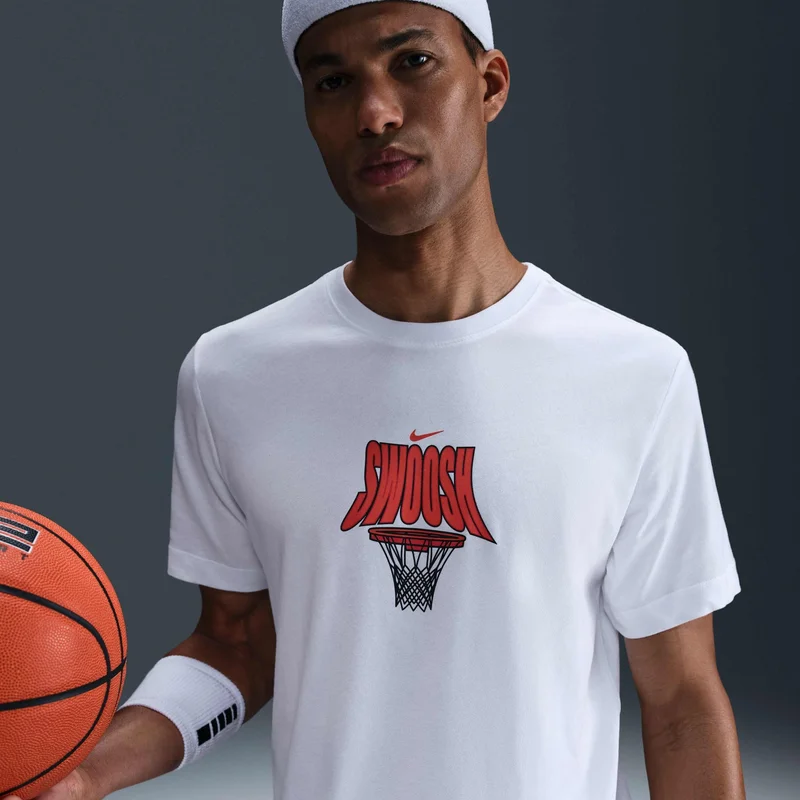 Nike White Men's Dri-FIT Basketball T-Shirt for Men | Best Price UAE