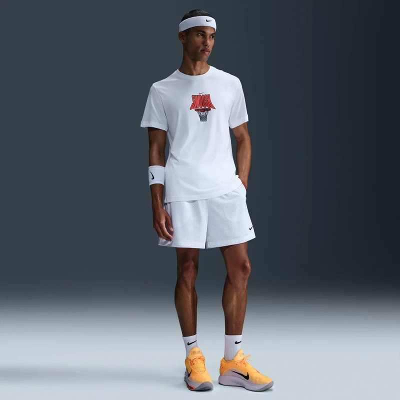Nike White Men's Dri-FIT Basketball T-Shirt for Men | Best Price UAE