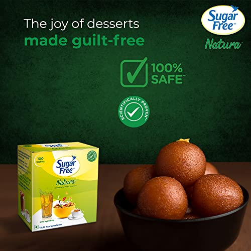 Sugar Free سكر خالي من السعرات ناتورا، 100 ظرف (عبوة من 2) | 100% آمن | مثبت علمياً ومختبر | حلو مثل السكر ولكن بدون سعرات حرارية | - Image 3