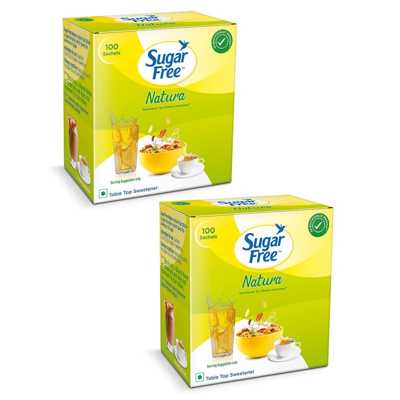 Sugar Free سكر خالي من السعرات ناتورا، 100 ظرف (عبوة من 2) | 100% آمن | مثبت علمياً ومختبر | حلو مثل السكر ولكن بدون سعرات حرارية | - Image 4