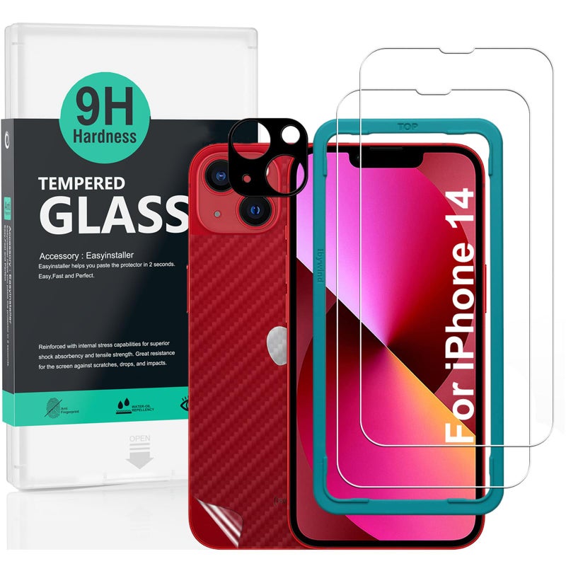 Ibywind Screen Protector for iPhone 14 61with Metal Camera Lens Protectorno bubbleeasy to install - Image 2