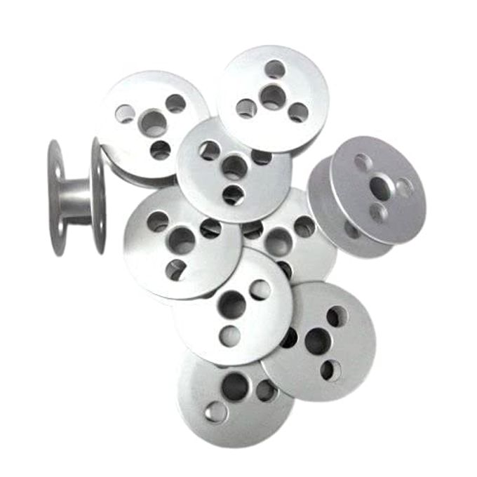 PACK OF 10 JUKI LU563 LU1510 LU1560 SEWING MACHINE LARGE ALUMINUM BOBBINS