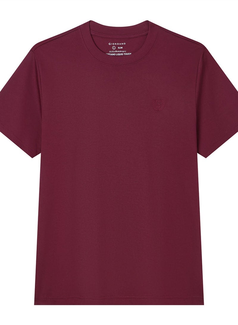 GIORDANO Men's Slim Fit Liquid Touch Cotton Crew Neck Tee - Image 3