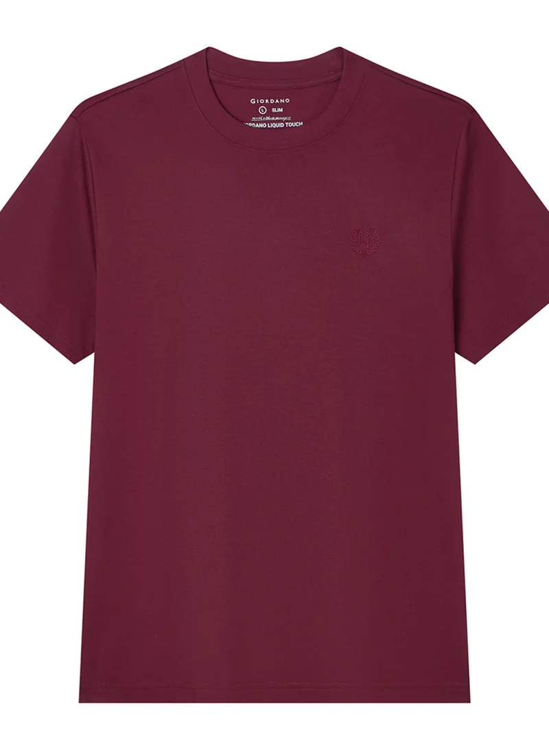 GIORDANO  Men's Slim Fit Liquid Touch Cotton Crew Neck Tee for Men | Best Price UAE