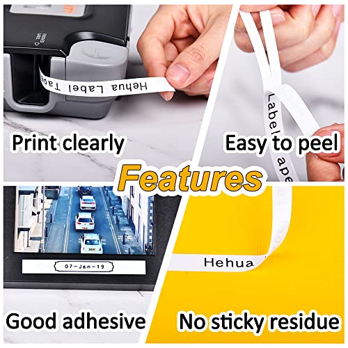 Hehua 6 Pack Compatible Label Tape Replacement for Casio XR-9WE XR9WE XR-9WE2S 9mm Labeling Tape 3/8 Black-on-White Tape Cassette for Kl Label Printer KL-60 KL-100 KL-120 KL-430 KL-750 KL-780 KL-7200 - Image 4