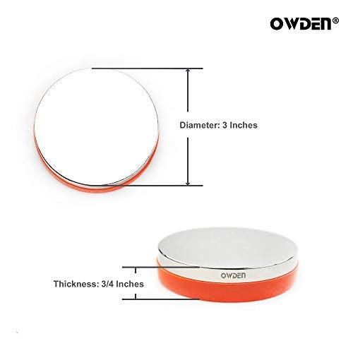 OWDEN Professional Steel Bench Block（No Rebound), Metal Bench Block for Jewelry Stamping Tool,(Diameter: 3 Inches, Height: 3/4 Inch) Steel Part: Mirror Polishing with Chrome Plating. - Image 2