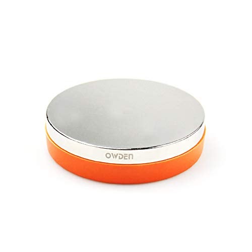 OWDEN Professional Steel Bench Block（No Rebound), Metal Bench Block for Jewelry Stamping Tool,(Diameter: 3 Inches, Height: 3/4 Inch) Steel Part: Mirror Polishing with Chrome Plating. - Image 1