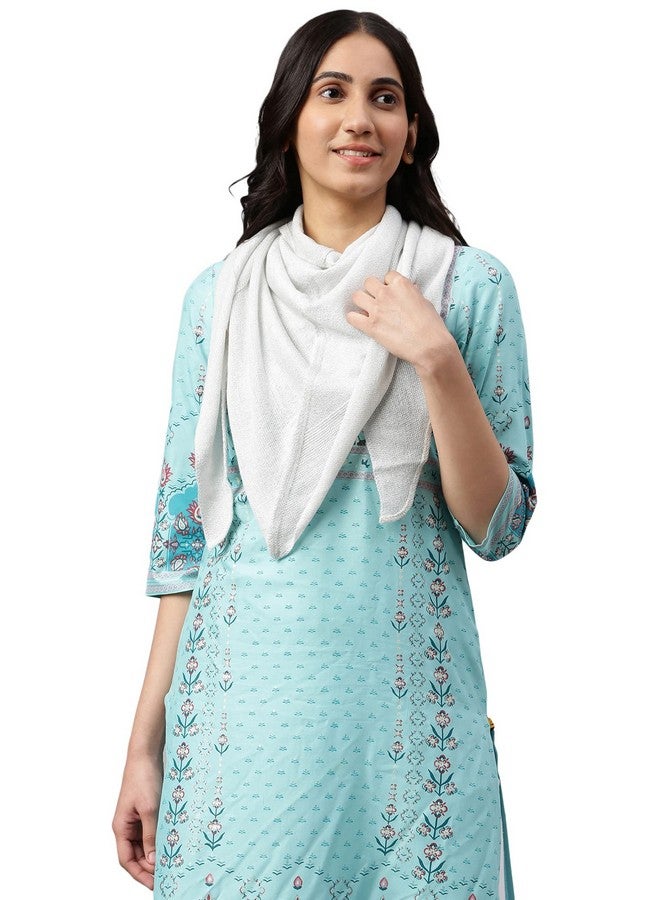 Aurelia Women's Synthetic Shawl (18Aua80001-300286_White_Fs) - Image 1