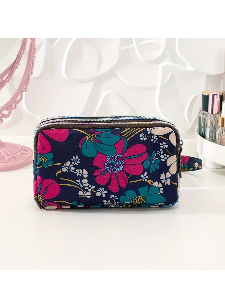 أوريتي محفظة معصم مطبوعة بالزهور-محفظة قابض كبيرة السعة للنساء ، مثالية للسفر والتنظيم - Image 2