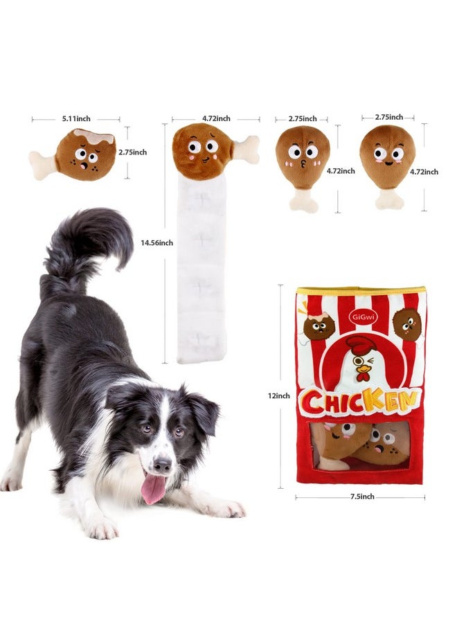 GIGWI Gigwi Interactive Squeaky Dog Toys, Hide and Seek Dog Toys for Boredom and Stimulating, Funny Crinkle Dog Toy Set Bucket, 2-in-1 Dog Puzzle Toys for All Breeds of Dogs IQ Training  - Image 4