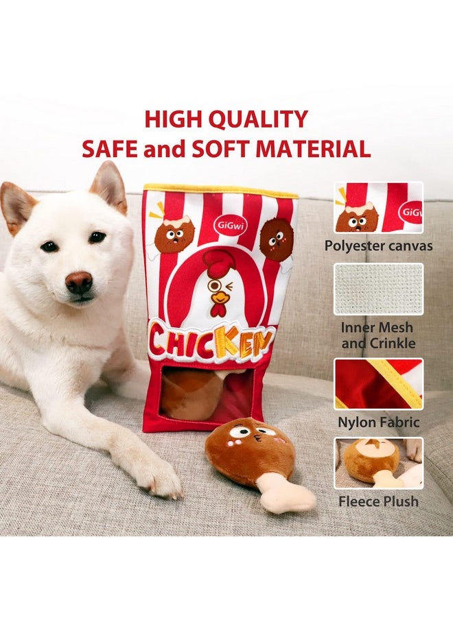 GIGWI Gigwi Interactive Squeaky Dog Toys, Hide and Seek Dog Toys for Boredom and Stimulating, Funny Crinkle Dog Toy Set Bucket, 2-in-1 Dog Puzzle Toys for All Breeds of Dogs IQ Training  - Image 5
