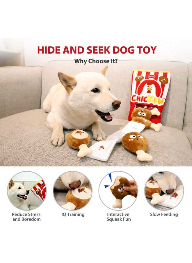 GIGWI Gigwi Interactive Squeaky Dog Toys, Hide and Seek Dog Toys for Boredom and Stimulating, Funny Crinkle Dog Toy Set Bucket, 2-in-1 Dog Puzzle Toys for All Breeds of Dogs IQ Training  - Image 3